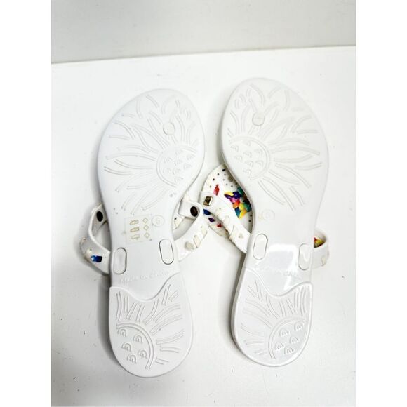 Jack Rogers Sandals Womens Size 5 White Georgica Jelly Slip On Flats - Picture 9 of 9